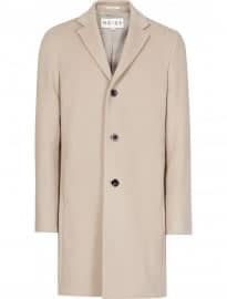 Reiss Gabriel Wool Blend Epsom Coat Camel