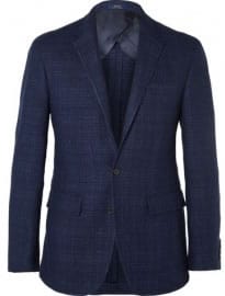 Polo Ralph Lauren Navy Slim-fit Tweed Blazer