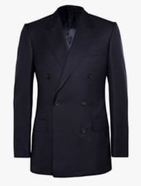 Kingsman Navy Double-breasted Super 120s Wool Suit