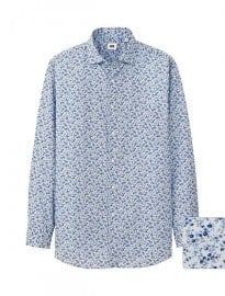 Uniqlo Men Print Long Sleeve Shirt E