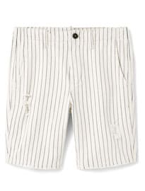 He By Mango Striped Cotton Bermuda Shorts