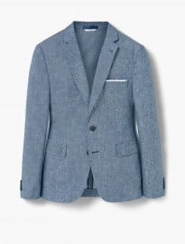 He By Mango Slim-fit Linen Blazer