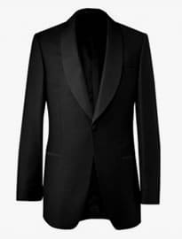 Gieves & Hawkes Black Shawl-collar Wool And Mohair-blend Dinner Jacket