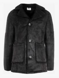 Topman Black Faux Shearling Jacket