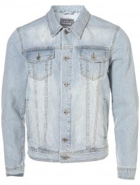 Topman Bleach Denim Western Jacket