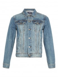 Topman Mid Wash Denim Western Jacket