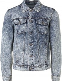 Topman Acid Wash Blue Denim Western Jacketet