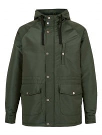 Topman Dark Green Hooded Jacket