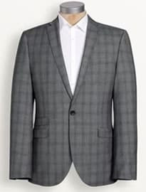 Next Light Grey Check Slim Fit Suit: Jacket