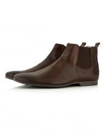 Topman Dune Brown Leather Chelsea Boots 