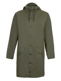 Topman Rains Green Long Waterproof Jacket 