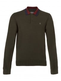 Topman Peter Werth Northdown Long Sleeved Knitted Polo Shirt