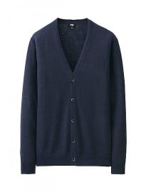 Uniqlo Men Linen Cotton V-neck Cardigan