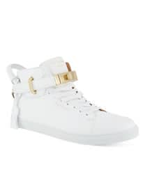 Buscemi Gold Clasp Mid-top Sneakers