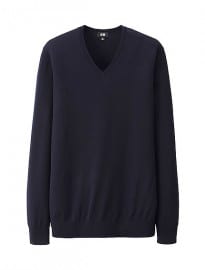 Uniqlo Men Extra Fine Merino V-neck Sweater