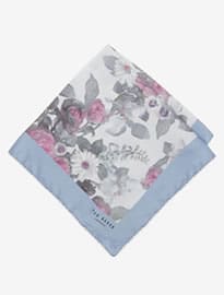 Ted Baker Pashion Horatip Floral Herringbone Pocket Square