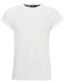 Topman White High Roll Up Sleeve T-shirt