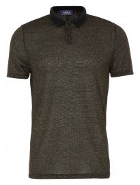 Topman Gold Lurex Polo T-shirt