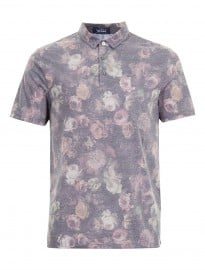 Topman Black Floral Polo Shirt