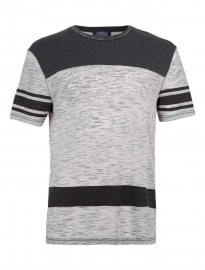 Topman Black Burnout Stripe T-shirt