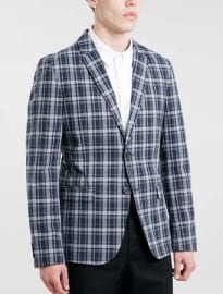 Topman Selected Homme Check Blazer