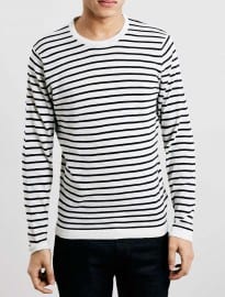 Topman Selected Homme Navy Stripe Jumper