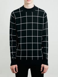 Topman Selected Homme Greaser Tartan Turtle Neck Jumper