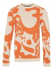 Topman Cream Pattern Jumper