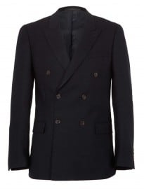 Topman Navy Double Breasted Suit Jacket