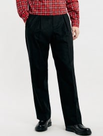 Topman Tmd Charcoal Stripe Wide Trousers