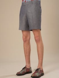 Topman Tmd Navy Herringbone Tailored Shorts