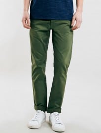 Topman Ltd Green Slim Tapered Chino