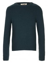 Topman Green Lambs Wool Crew Neck Jumper