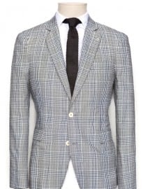 He By Mango Check Suit Blazer