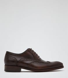 Reiss Rossmore Hand Finished Brogues Brown
