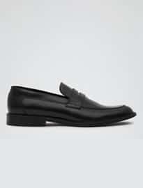 Reiss Leather Penny Loafers Black