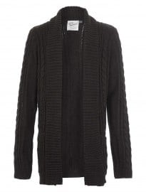 Topman Black Textured Cardigan