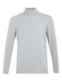 Topman Grey Cashmere Roll Neck Jumper