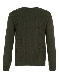 Topman Green Cable Jumper