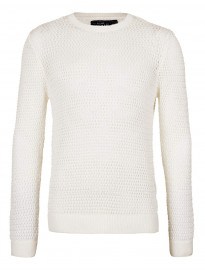 Topman White Open Mesh Jumper