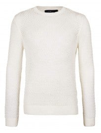 Topman White Open Mesh Jumper