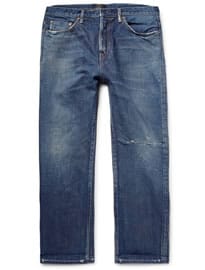 Chimala Cropped Distressed Selvedge Denim Jeans