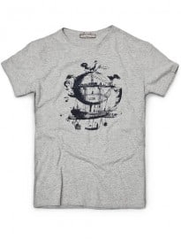 He By Mango Ship Print T-shirt