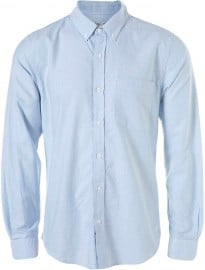 Topman Light Blue Washed Oxford Shirt