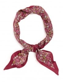 Topman Burgundy Floral Print Silk Neckerchief