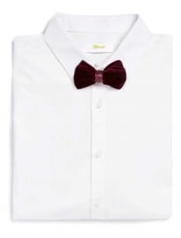 Topman Wine Velvet Bow Tie
