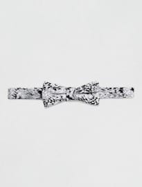 Topman Monochrome Snakeskin Bow Tie