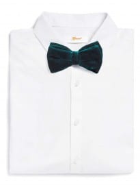 Topman Turquoise Velvet Bow Tie