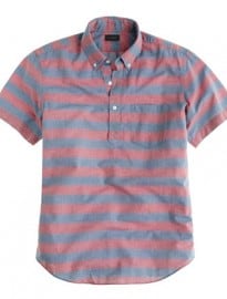Short-sleeve Popover In Stripe