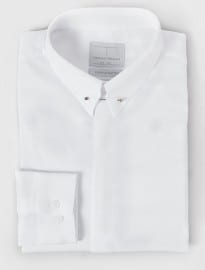 Topman Premium Long Sleeve White Pin Collar Smart Folded Shirt